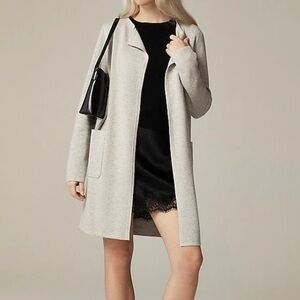 J Crew Juliette Collarless Sweater-Blazer in Heather Dove